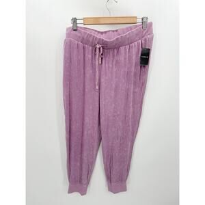 Torrid Pants Women 2 2X NWT Purple Mauve Wash Super Soft Crop Lounge Joggers